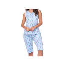 Pijama Set Majo Azul Celeste Para Mujer Croydon