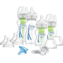 Set De 4 Teteros Dr Browns Boca Ancha Más Chupo De Entretención (2 De 5Oz Y 2 De 9Oz)