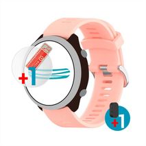 Correa De Silicona Para Garmin Forerunner 55 + Protector X 1 + Tapa Rd