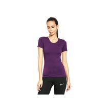 Camiseta Deportiva Con Mangas Mujer Nike W Np Top Ss-Morado