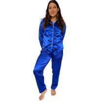 Pijama Pantalón Y Blusa Manga Larga Satín 1454