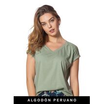 Camiseta de pijama cuello en V FP597