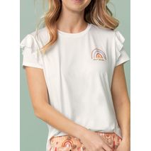 Camiseta de pijama manga corta con estampado FP625
