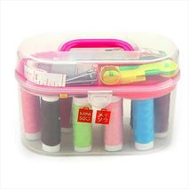 Costurero Tipo Maletin Rosa 16x8.5x9.5Cm