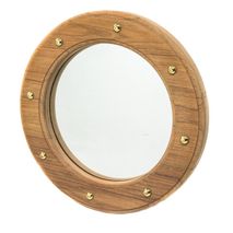 Whitecap Teak Porthole Espejo