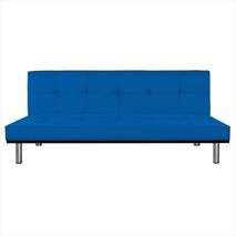 Sofa Cama Aspen 3 Puestos Tela Azul