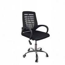 Silla De Oficina Tela De Malla Clasica Giratoria Negro