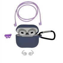 Forro Protector Con Accesorios Para Airpods 3 Generacion Morado