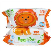 Toallitas húmedas Leon Happy Soft Bebe X 120 Unidades