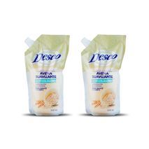 2 Unidades De Jabón Líquido Deseo® Avena Con Colágeno Doypack X 500Ml