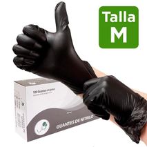 Guante Nitrilo Negro X 100 Unidades Talla M