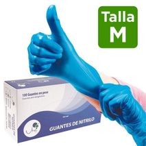 Guante Nitrilo Azul X 100 Unidades Talla M