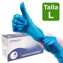 Guante Nitriloazul X 100 Unidades Talla L