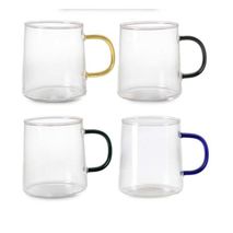 SET 4 MUGGS VIDRIO ASA COLOR