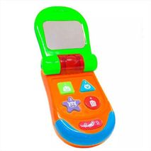 Teléfono Celular Pato Juguete Luces Bebe Niños + Baterias Naranja