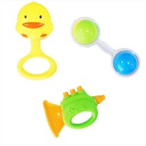 Sonajero Estimulación Temprana Bebé Juguete X 3 Pc Pato Trompeta