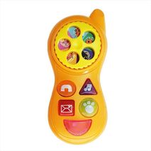 Teléfono Celular Juguete Musical Animale Bebe Niño + Bateria Naranja