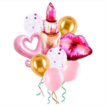Kit Set Globo Beso Labial Chicas Feliz Cumpleaño Estrella