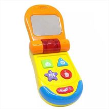 Teléfono Celular Pato Juguete Luces Bebe Niños + Baterias Amarillo
