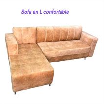 Sala En L Moderna Juego De Muebles Y Sofa En Tela Antirasguños Y Antifluidos Amigable Con Las Macotas