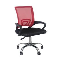 Silla de oficina clásica con ruedas 95x65x52cm Thinia Home... Negro y R