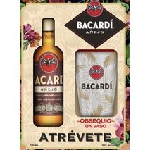 Bacardi Añejo + Vaso  BACARDI 750 ml