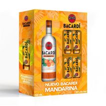 Ron Mandarina + Copas BACARDI 750 ml