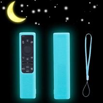 Funda Forro Protector Control Samsung Plano 2022 4 Teclas, Con O Sin Panel Solar, Azul Fluorescente