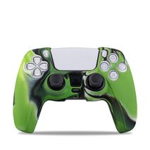 Funda Forro Protector Control Mando Ps5, Verde Vetas Negras