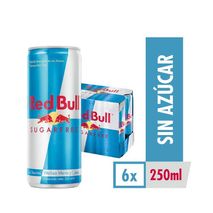 Energizante RED BULL Sin Azúcar Lata x6und 250ml (1500 ml)