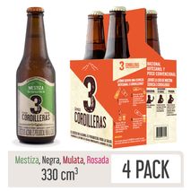 Cerveza Artesanal 3CORDILLERAS Surtida Botella x4und 330ml (1320 ml)