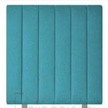 Cabecero De Modulos Verticales 100X60 Cama Sencilla Turquesa Tela