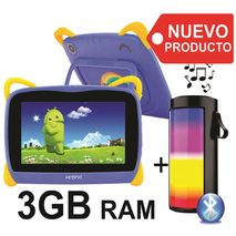 Tablet Niños 7 Pulgadas 3Gb Ram 32Gb Android + Parlante Bt Azul