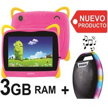 Tablet Niños 3Gb Ram 7 Pulgadas 32Gb Android Wifi + Parlante Bluetooth Rosado