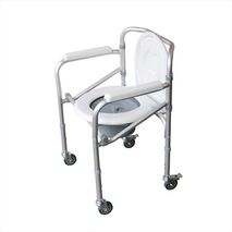 Silla Sanitaria En Aluminio Con Rodachines Tme696l