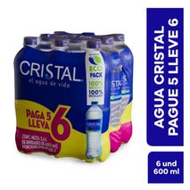 Agua CRISTAL Botella Pague 5 Lleve 6 600ml (3000  ml)