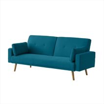 Sofá Cama Azul Turquesa Reclinable 180 Cm