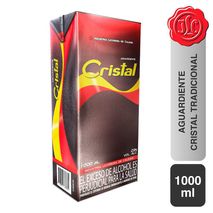 Aguardiente CRISTAL Tradicional caja (1000  ml)
