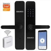 Cerradura Inteligente H7b Segurex Negro + Gateway Wifi