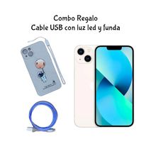 Iphone 13 128 Gb Blanco Reacondicionado + Regalo Cable De Carga Usb Con Luz Led Y Protector De Cámara