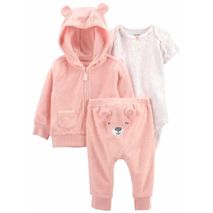 Conjunto 3 Piezas Orejitas Rosa