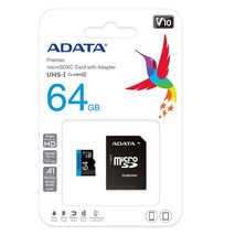 Memoria Micro Sd 64 Gb Adata C10 100 Mb Seg V10 Uhs I