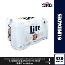 Cerveza MILLER Lite Lata x6und 330ml (1980  ml)