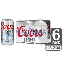 Cerveza COORS LIGHT Light Lata x6und 295ml (1770  ml)