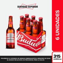 Cerveza BUDWEISER Botella x6und 315ml (1890  ml)