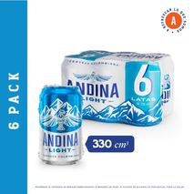 Cerveza CERVEZA ANDINA LIGHT Light Lata x6und 330ml (1980  ml)