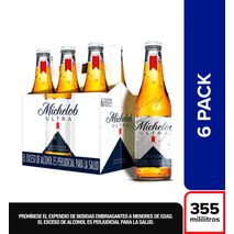 Cerveza MICHELOB ULTRA Superior Botella x6und 355ml (2130  ml)