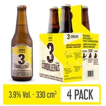 Cerveza Artesanal 3CORDILLERAS Mona Botella x4und 330ml (1320  ml)