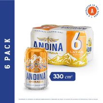 Cerveza ANDINA Dorada Lata x6und 330ml (1980  ml)