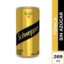 Agua tónica SCHWEPPES Sin azúcar lata (269  ml)